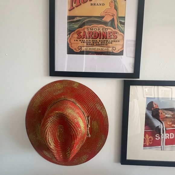 SUNSET SUN HAT / RED & GOLD - Picture 7 of 14